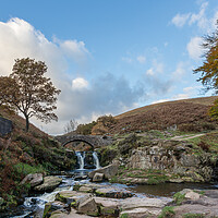 Buy canvas prints of Waterfalls at Three Shires Head by Jason Wells