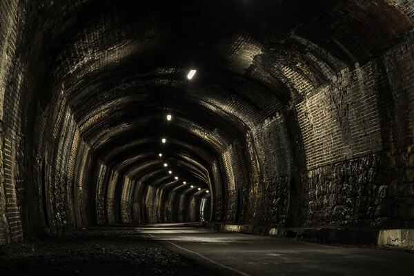 Inside Cressbrook Tunnel Picture Board by Jason Wells