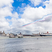 Buy canvas prints of Red Arrows overflying the Three Queens by Jason Wells