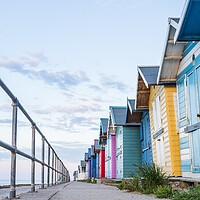 Buy canvas prints of Looking up at the Cromer beach huts by Jason Wells