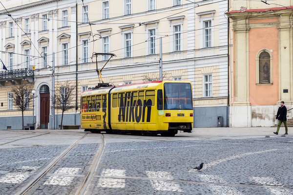Nikon advertising on a tram Picture Board by Jason Wells