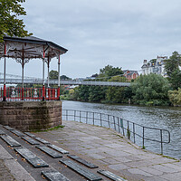 Buy canvas prints of Bandstand on the side of River Dee by Jason Wells