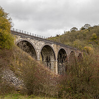 Buy canvas prints of Looking up at the Monsal Head viaduct by Jason Wells