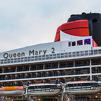 Buy canvas prints of Queen Mary 2 berthed in Liverpool by Jason Wells