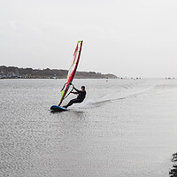 Buy canvas prints of Wind surfer on West Kirby lake by Jason Wells