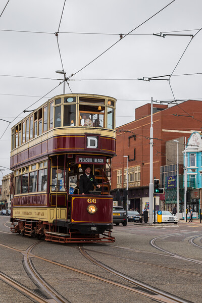 Old double decker tram on the Blackpool waterfront Picture Board by Jason Wells