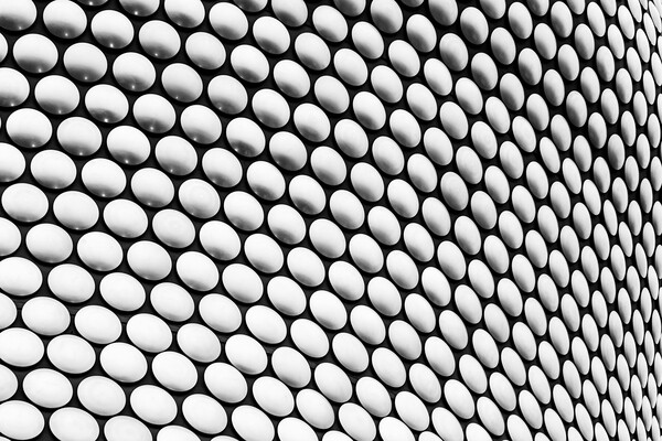Discs curve round the Selfridges Building Picture Board by Jason Wells