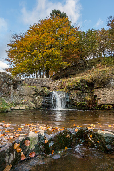 Cascade at Three Shires Head Picture Board by Jason Wells