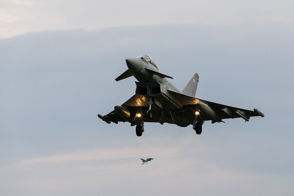 Eurofighter Typhoon pair returning to base Picture Board by Jason Wells