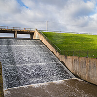 Buy canvas prints of Looking up at the Carr Mill Dam by Jason Wells