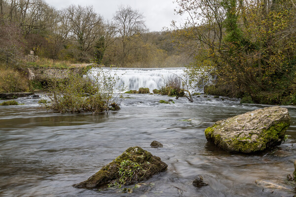 Water flowing over the Monsal Head weir Picture Board by Jason Wells