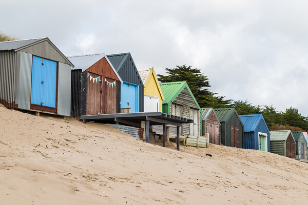 Beach huts in Abersoch Bay Picture Board by Jason Wells
