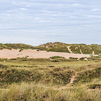 Buy canvas prints of Sand dunes at the edge of Formby beach by Jason Wells
