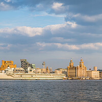 Buy canvas prints of HMS Queen Elizabeth on the Liverpool waterfront by Jason Wells