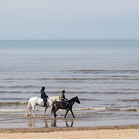 Buy canvas prints of Horse riders on Formby beach by Jason Wells