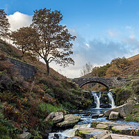 Buy canvas prints of Waterfall at Three Shires Head by Jason Wells