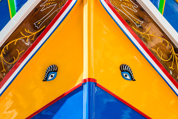 Luzzu boat in Bugibba Picture Board by Jason Wells