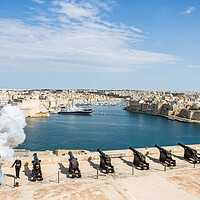 Buy canvas prints of Presidential Salute Battery on the Valletta waterfront by Jason Wells