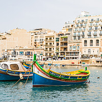 Buy canvas prints of Colourful Spinola Bay cityscape by Jason Wells