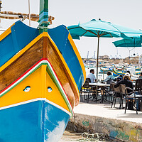 Buy canvas prints of Luzzu boat in Marsaxlokk by Jason Wells