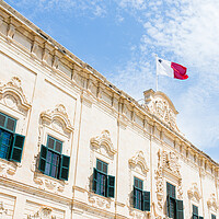 Buy canvas prints of Malta flag above Castile Place by Jason Wells
