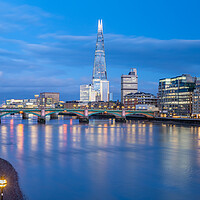 Buy canvas prints of Southwark Bridge and The Shard at twilight by Jason Wells