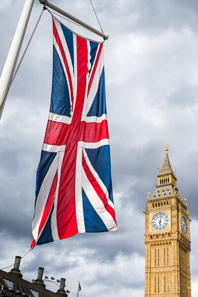 Union Jack in front of Big Ben Picture Board by Jason Wells