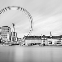 Buy canvas prints of London Eye spinning on the Southbank by Jason Wells