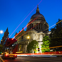 Buy canvas prints of London bus passes St Pauls by Jason Wells