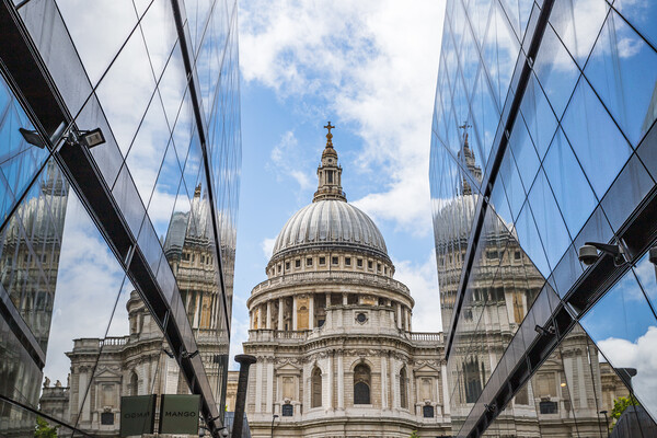 A Futuristic St Pauls Reflection Picture Board by Jason Wells