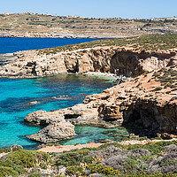Buy canvas prints of Rugged coastline of Comino by Jason Wells