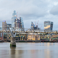 Buy canvas prints of Millennium Bridge spanning the River Thames by Jason Wells