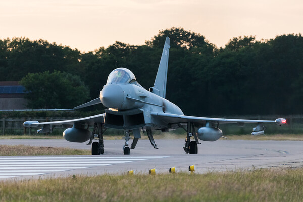 Typhoon taxiing to the runway Picture Board by Jason Wells