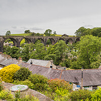 Buy canvas prints of Ingleton Viaduct over the village by Jason Wells