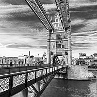 Buy canvas prints of Tower Bridge in black and white by Jason Wells