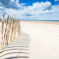 Buy canvas prints of Holkham beach fencing by Jason Wells