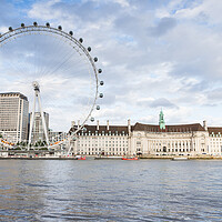 Buy canvas prints of London Eye under a bright sky by Jason Wells