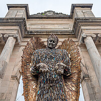 Buy canvas prints of Knife Angel in front of the Grand Entrance by Jason Wells