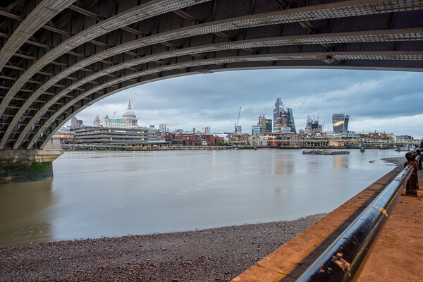 Square Mile framed by Cannon Street Railway Bridge Picture Board by Jason Wells