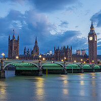 Buy canvas prints of Westminster Bridge at twilight by Jason Wells