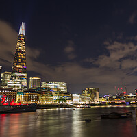 Buy canvas prints of St Georges flag illuminated on The Shard by Jason Wells