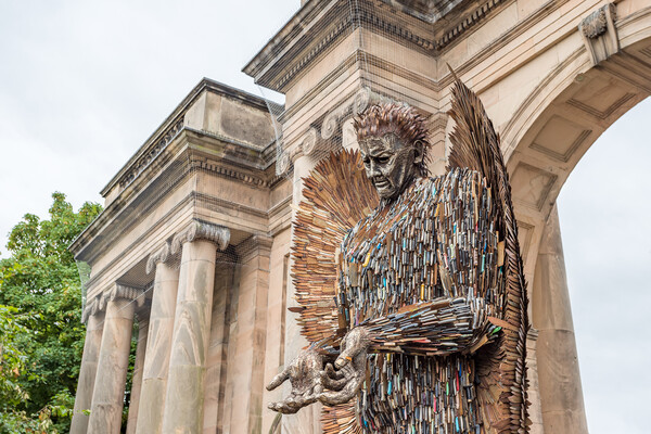 The Knife Angel sculpture Picture Board by Jason Wells