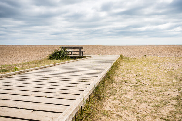 Boardwalk down to Thorpeness beach Picture Board by Jason Wells