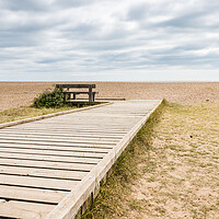 Buy canvas prints of Boardwalk down to Thorpeness beach by Jason Wells