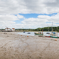 Buy canvas prints of Footprints in the silt on Woodbridge waterfront by Jason Wells