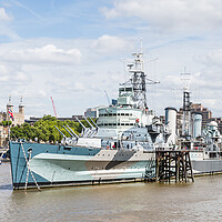Buy canvas prints of HMS Belfast on the River Thames by Jason Wells