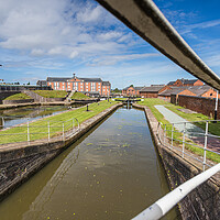 Buy canvas prints of Ellesmere Port canal locks by Jason Wells