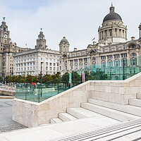 Buy canvas prints of Three Graces on the Liverpool waterfront by Jason Wells