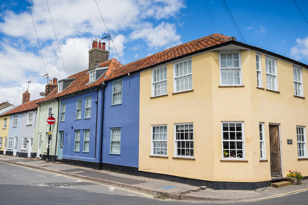 Colourful row of houses in Southwold Picture Board by Jason Wells