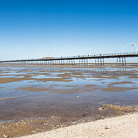 Buy canvas prints of Pools of water in front of Southport Pier by Jason Wells